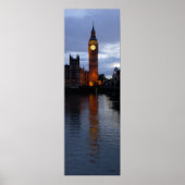 Reflecties over de Theems - Elizabeth Tower - Lond Poster (Voorkant)