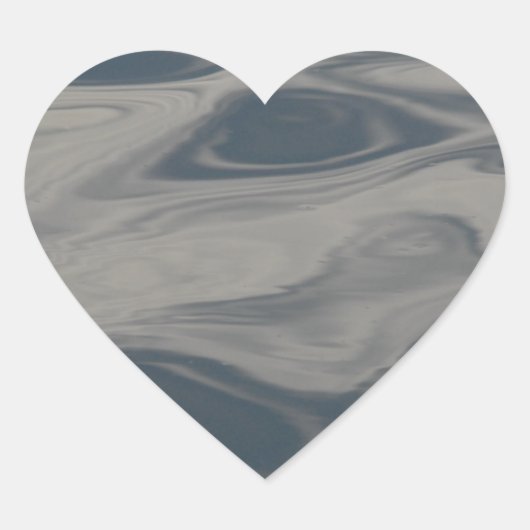 Reflecties over water hart sticker (Voorkant)
