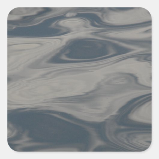 Reflecties over water vierkante sticker (Voorkant)