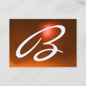 REFLECTIES ROOD SINAASAPPEL AGAAT GEM Monogram Visitekaartje (Achterkant)