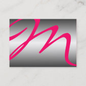REFLECTIES RUBY MONOGRAM, grijs wit roze Visitekaartje (Achterkant)
