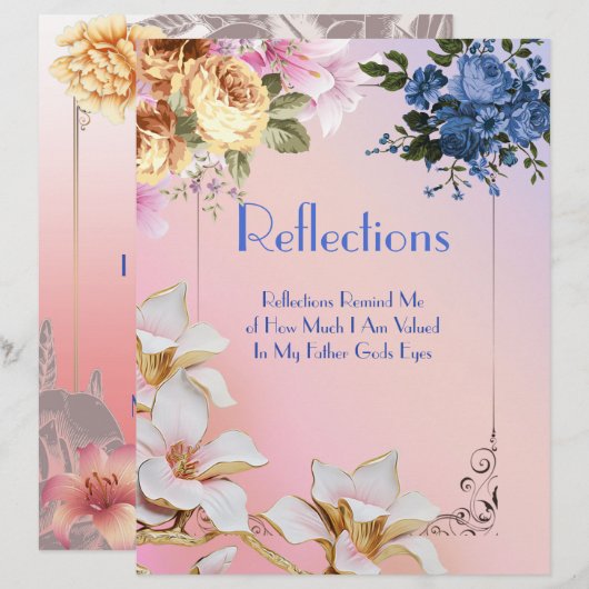 Reflecties Titel Pagina Aangepast papier (Voorkant / Achterkant)