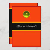 REFLECTIES TOPAZ , zwart geel oranje Kaart (Voorkant / Achterkant)