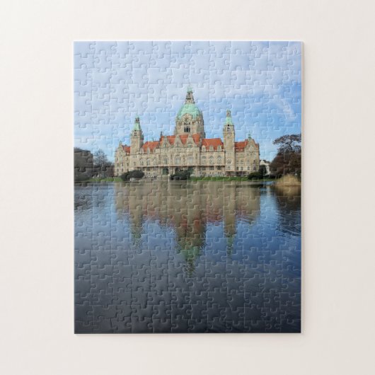 Reflecties - Town Hall - Hannover, Duitsland Puzzl Legpuzzel (Verticaal)