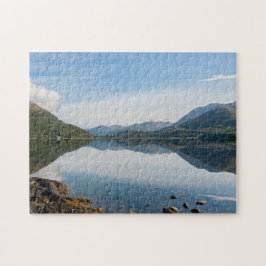 Reflecties van bergen in Loch Creran - Schotland Legpuzzel