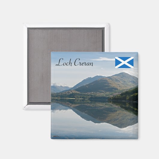 Reflecties van bergen in Loch Creran - Schotland Magneet (Voorkant / Achterkant)