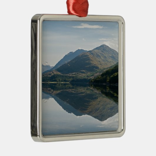 Reflecties van bergen in Loch Creran - Schotland Metalen Ornament (Rechts)