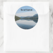 Reflecties van bergen in Loch Creran - Schotland Ronde Sticker (Tas)