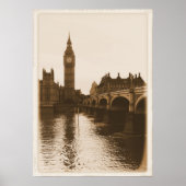 Reflecties van Big Ben Poster (Voorkant)