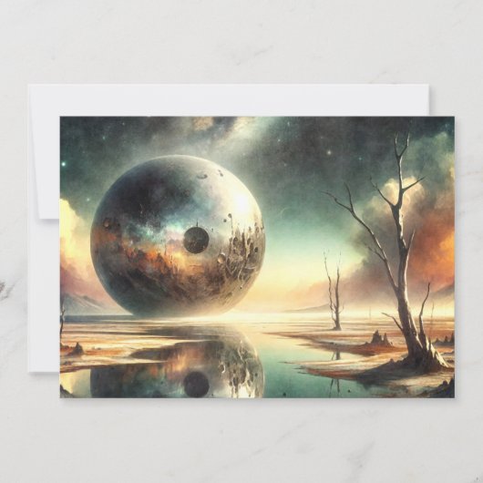 Reflecties van chaos feestdagenkaart (Voorkant)