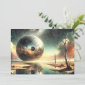 Reflecties van chaos feestdagenkaart (Staand voorkant)