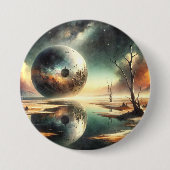 Reflecties van chaos ronde button 7,6 cm (Voorkant)