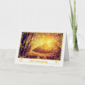 Reflecties van dankbaarheid Thanksgiving Folie Feestdagenkaart (Voorkant)