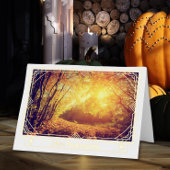 Reflecties van dankbaarheid Thanksgiving Folie Feestdagenkaart