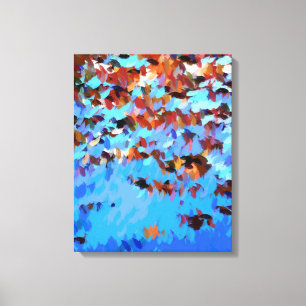 REFLECTIES VAN DE BEHANDELING VAN HET RIVIERWATER CANVAS AFDRUK