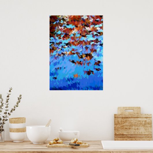 REFLECTIES VAN DE BEHANDELING VAN HET RIVIERWATER POSTER (Keuken)