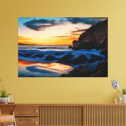 Reflecties van de dageraad canvas afdruk (Insitu (Woonkamer))