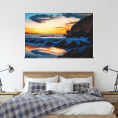 Reflecties van de dageraad canvas afdruk (Insitu (Slaapkamer))