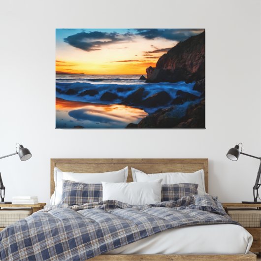 Reflecties van de dageraad canvas afdruk (Insitu (Slaapkamer))