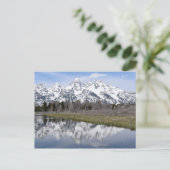Reflecties van de Grote Tetons Briefkaart (Staand voorkant)