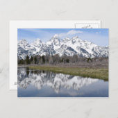Reflecties van de Grote Tetons Briefkaart (Voorkant / Achterkant)