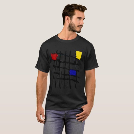 Reflecties van de Mondriaan ontwerper T-shirt (Voorkant volledig)