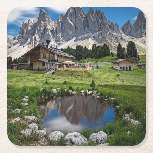 Reflecties van de schaal kartonnen onderzetters (Voorkant)