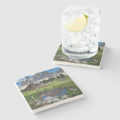 Reflecties van de schaal stenen onderzetter (Zijkant)