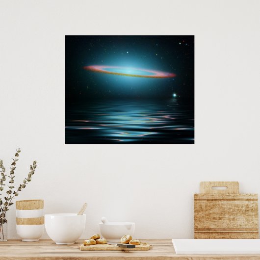 Reflecties van de Sombrero Galaxy Poster (Keuken)