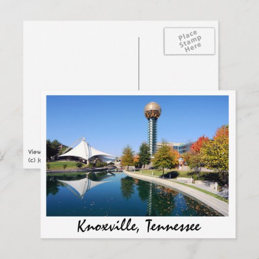 Reflecties van de zon in de herfst briefkaart (Voorkant / Achterkant)