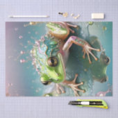 Reflecties van een boomkikker fractale kunst, tissuepapier (Craft)