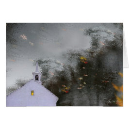 Reflecties van een kapel in het najaar licht