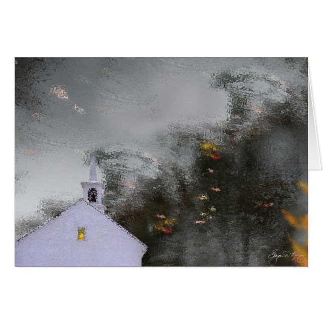 Reflecties van een kapel in het najaar licht (Voorkant Horizontaal)