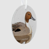 Reflecties van een noordelijke Pintail Duck Ornament (voorkant)