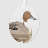 Reflecties van een noordelijke Pintail Duck Ornament (voorkant)