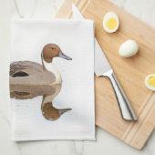 Reflecties van een noordelijke Pintail Duck Theedoek (Quarter Fold)