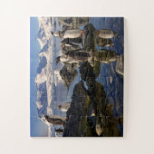 Reflecties van Gento Penguins in Antarctica Legpuzzel (Verticaal)