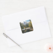 Reflecties van halfkoepel vierkante sticker (Envelop)