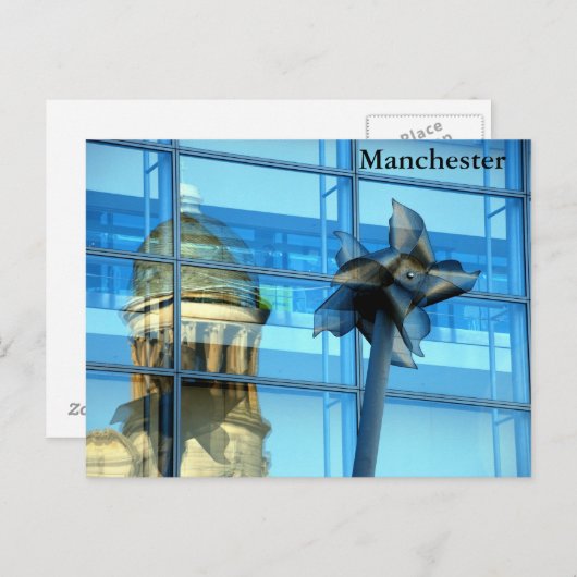 Reflecties van het Briefkaart van Manchester (Voorkant / Achterkant)