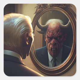 Reflecties van het kwaad vierkante sticker