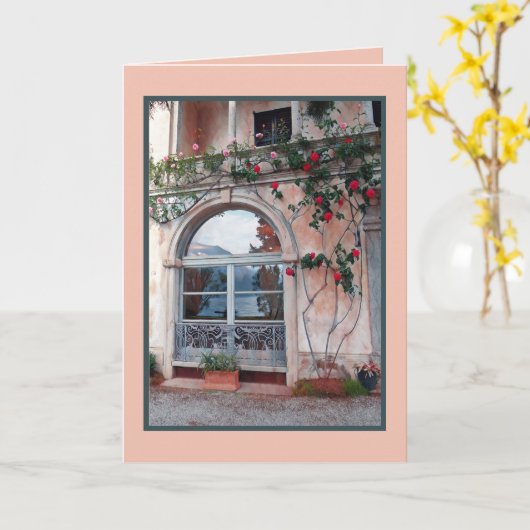 REFLECTIES VAN HET MEER IN HET RAAM / COMOMEER KAART (Gele Bloem)