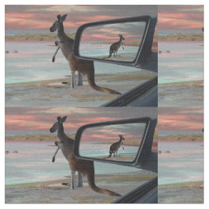 Reflecties van het wild: een kangoeroe op het stra stof