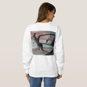 Reflecties van het wild: een kangoeroe op het stra trui (Achterkant volledig)