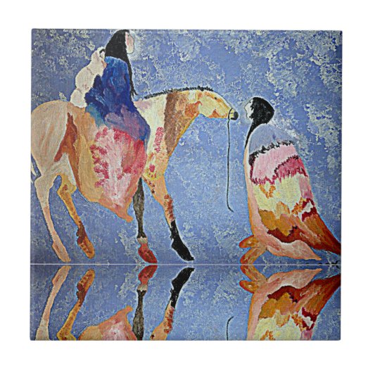 REFLECTIES VAN NATIEVE AMERIKANEN TEGELTJE (Voorkant)