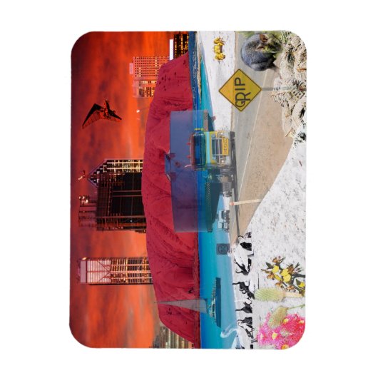 REFLECTIES VAN OZ ULURU Ayers Rock Magneet (Verticaal)