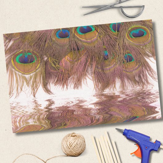 Reflecties van peacockveren tissuepapier