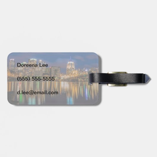 Reflecties van Pittsburgh Bagagelabel (Achterkant horizontaal)