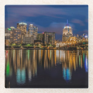 Reflecties van Pittsburgh Glazen Onderzetter