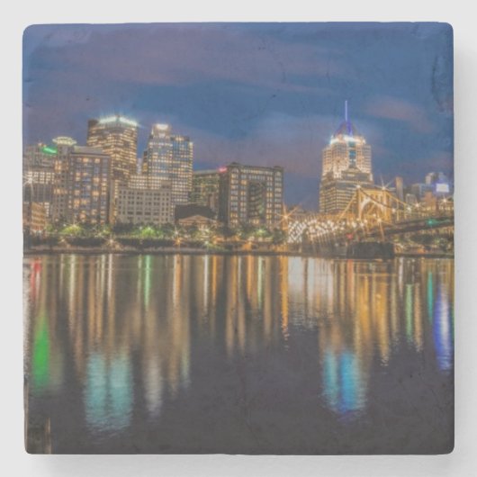 Reflecties van Pittsburgh Stenen Onderzetter (Voorkant)