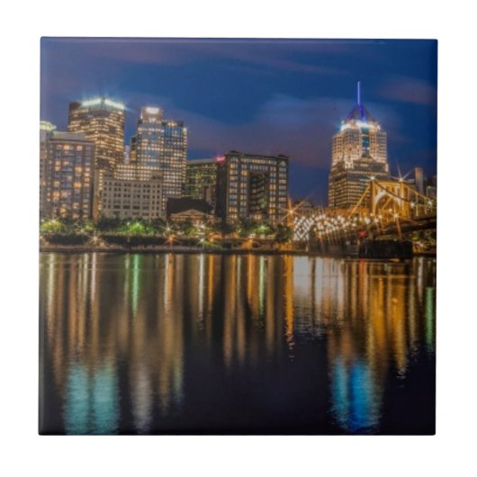 Reflecties van Pittsburgh Tegeltje (Voorkant)